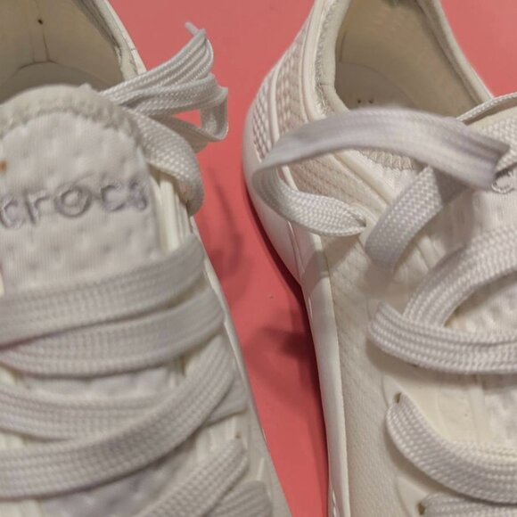 Crocs white waterproof sneaker size 9 - Picture 2 of 8
